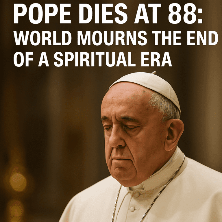 Pope Francis Dies at 88 — Final Blessings, Ancient Rituals, and a Church in Transition Pope Francis Dies at 88 — Final Blessings, Ancient Rituals, and a Church in Transition
