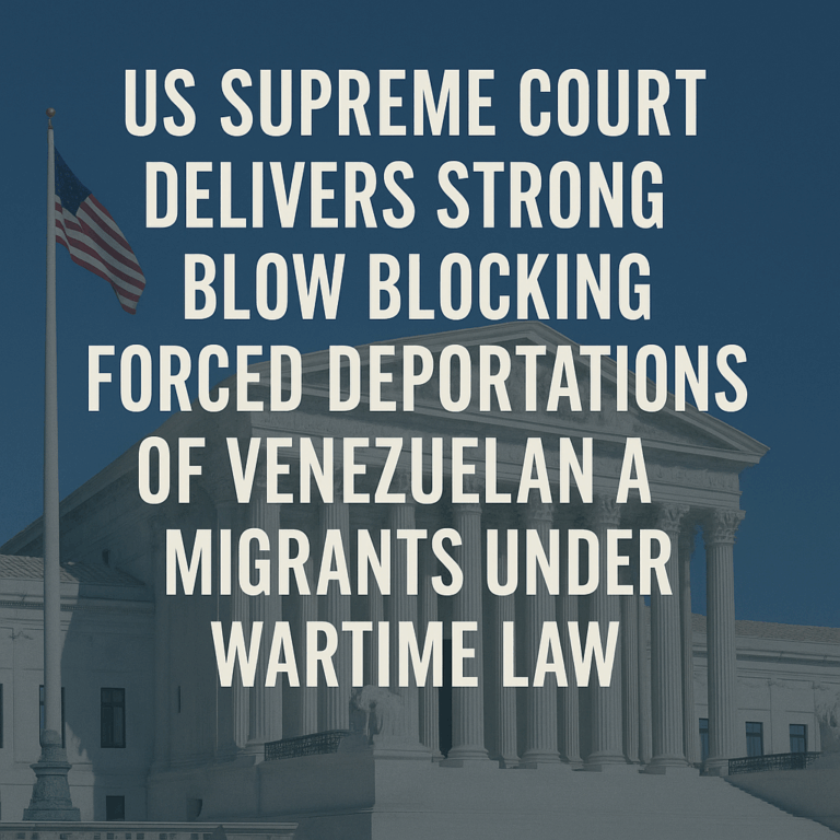 Venezuelans on the Brink: Supreme Court Pauses Government’s Wartime Tactic