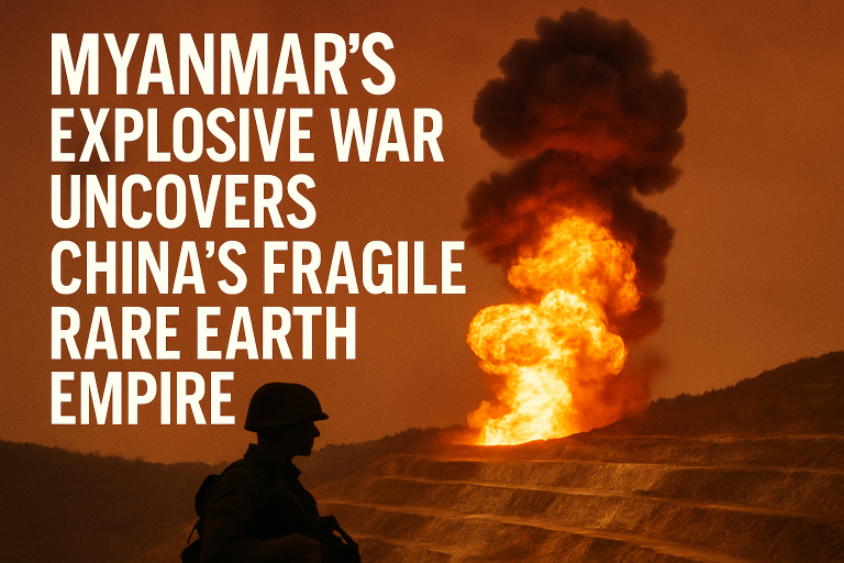 Myanmar’s Warfront Mines Bring China’s Rare Earth Empire to Its Knees