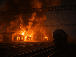 Drone strike targets Tatsinskaya railway hub in Rostov, causes power outages and fires