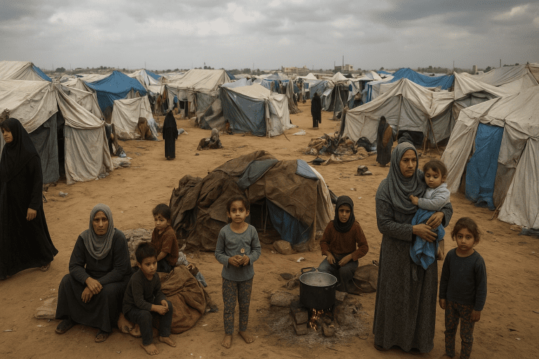 Israel declares Al-Mawasi a humanitarian zone as displaced Palestinians face starvation and relentless attacks