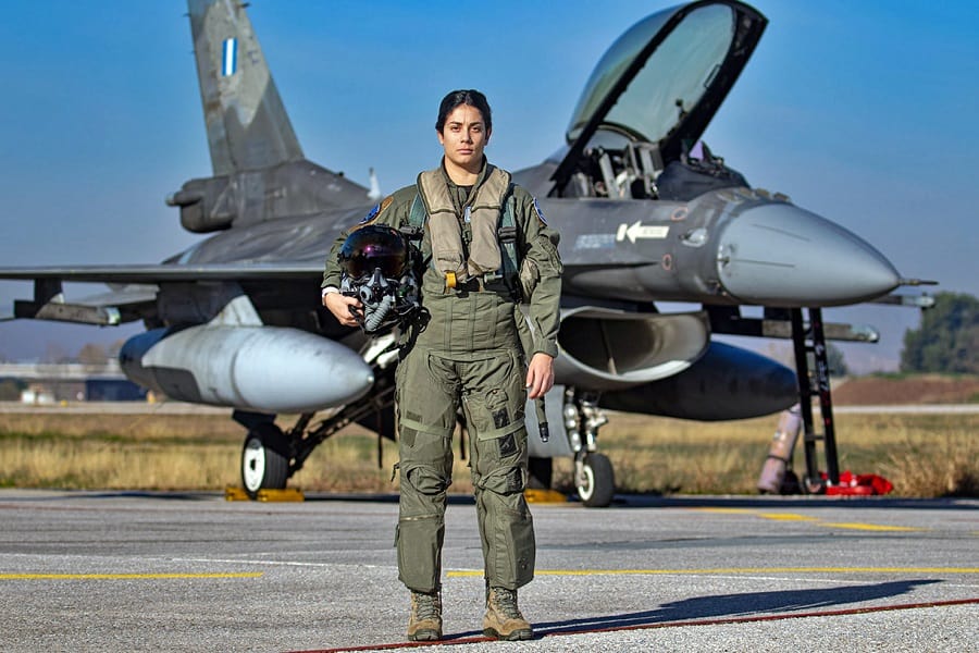 Hellenic Air Force details career path of female F-16 fighter pilot from academy training to combat duty