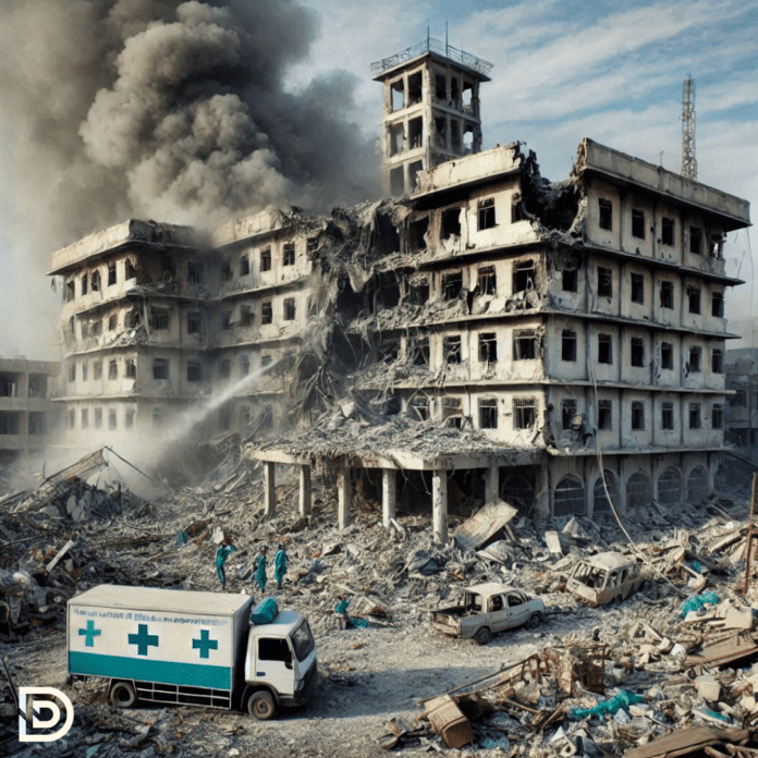 Barbaric Blaze: Kamal Adwan Hospital Faces Destruction Amid Gaza Conflict