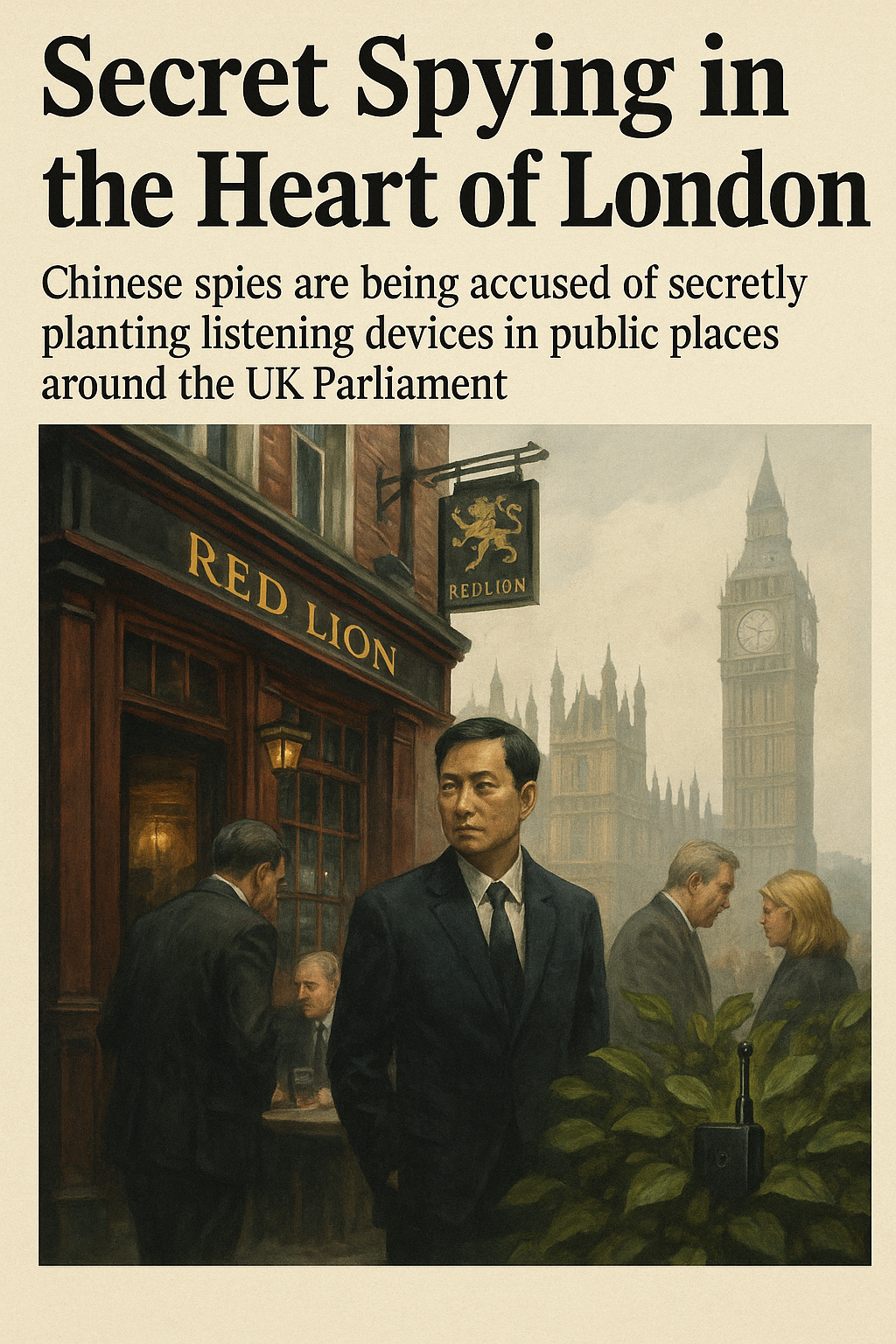 Pubs Breached : Chinese Agents Planting Bugs to Spy on UK Officials