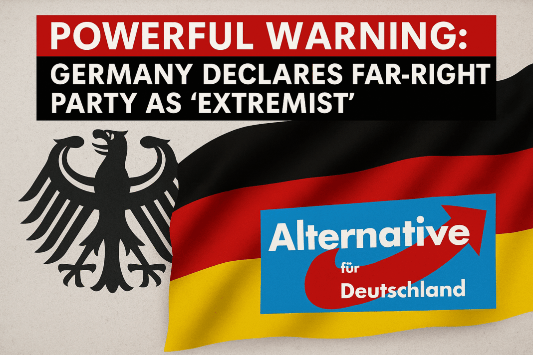 Shocking Verdict: Far-right AfD party officially labeled 'extremist' in Germany