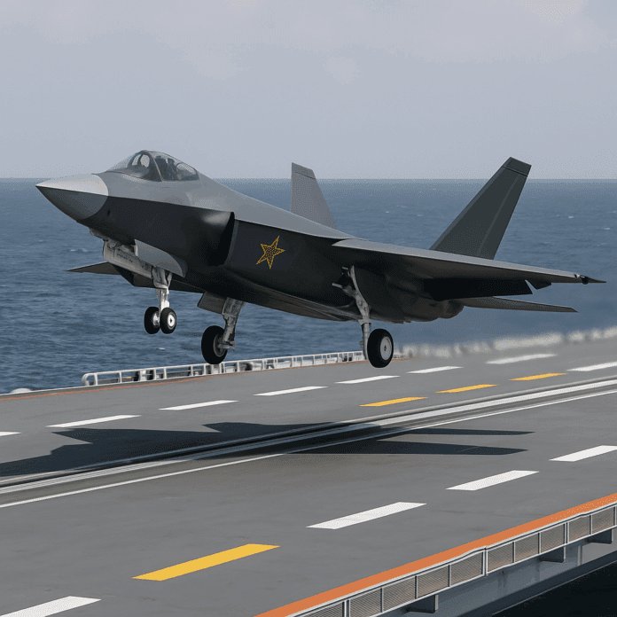 China Reveals Ambition: J-35B Fighter Launching from Aircraft Carrier