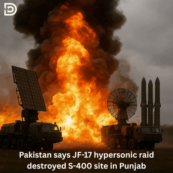 Pakistan says JF-17 hypersonic raid destroyed S-400 site in Punjab