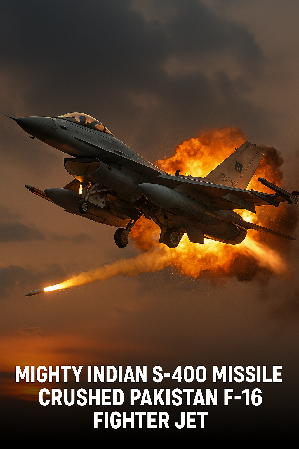 Fierce Indian S-400 Missile Crushed Pakistan F-16 Fighter Jet