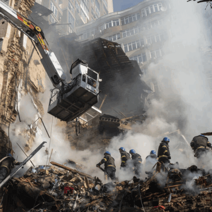 Kyiv Streets Empty as Explosions Force People to Hide