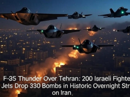 F-35 Thunder Over Tehran: 200 Israeli Fighter Jets Drop 330 Bombs in Historic Overnight Strike on Iran