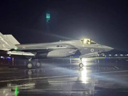 Royal Navy F-35B Fighter Remains Exposed Following Hangar Denial