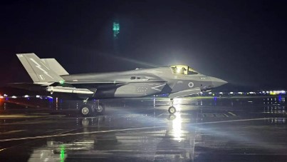 Royal Navy F-35B Fighter Remains Exposed Following Hangar Denial