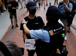 Hong Kong police stage powerful clampdown with armoured vehicle on Tiananmen crackdown anniversary