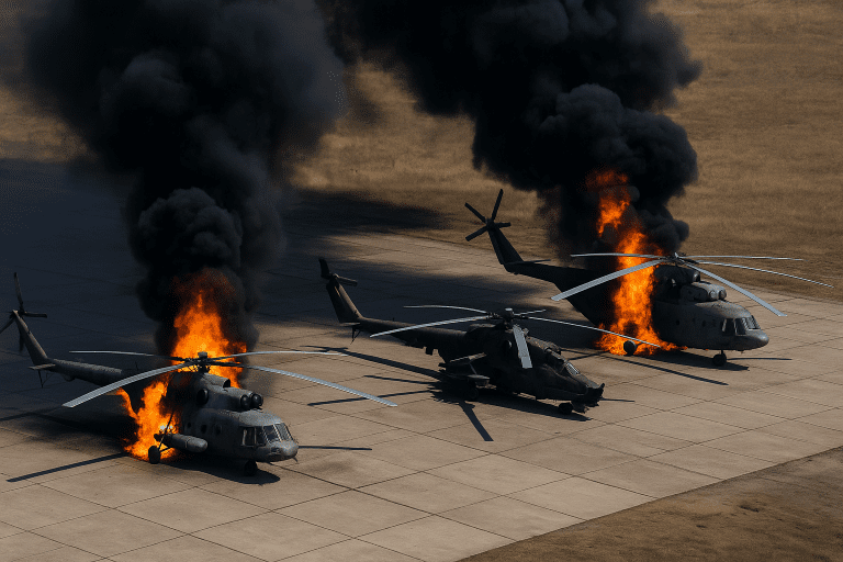 Ukrainian drones break through Russian defenses, cause heavy losses to helicopters in Crimea airbase Ukrainian drones break through Russian defenses, cause heavy losses to helicopters in Crimea airbase