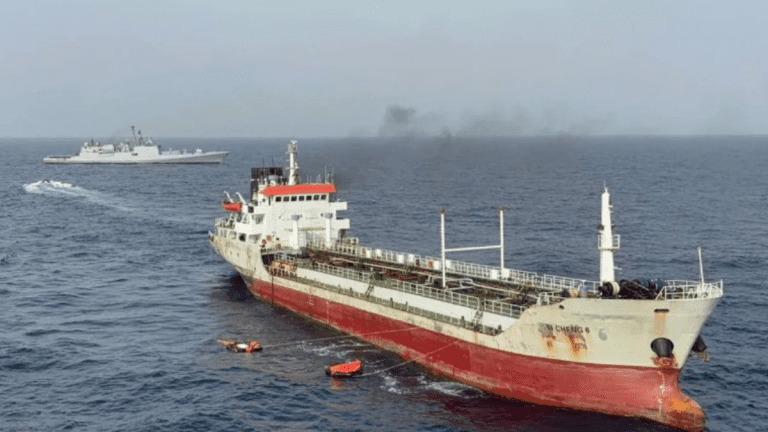 Inferno at Sea: INS Tabar Races to Save Oman-Bound Tanker Inferno at Sea: INS Tabar Races to Save Oman-Bound Tanker