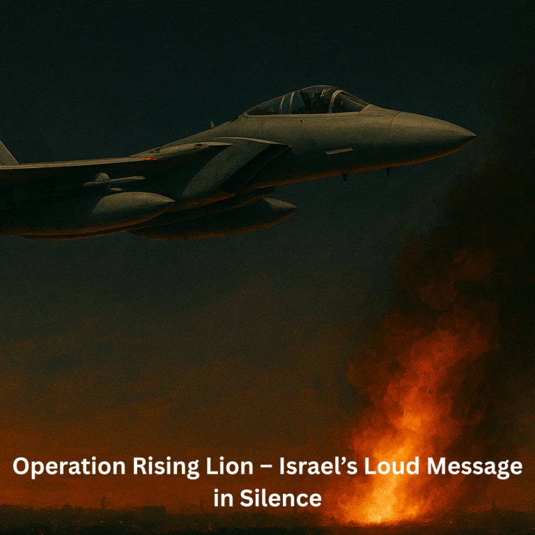 Operation Rising Lion – Israel’s Loud Message in Silence Operation Rising Lion – Israel’s Loud Message in Silence