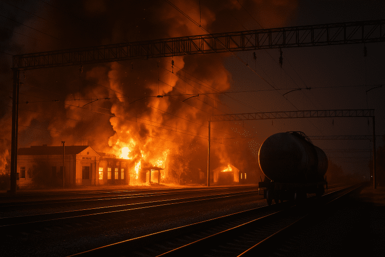 🛤️ Ukrainian drones bombard Tatsinskaya rail hub in Rostov Oblast — Russia’s logistics lifeline on fire 🛤️ Ukrainian drones bombard Tatsinskaya rail hub in Rostov Oblast — Russia’s logistics lifeline on fire