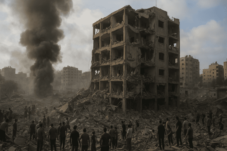 Israeli military operations hit Gaza neighborhoods as Mushta Tower collapse deepens housing shortages