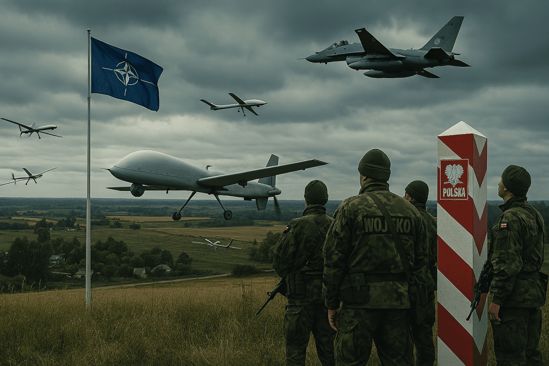 Russia describes drone flights as part of wider struggle while NATO maintains no direct involvement