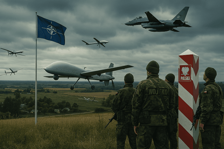 Russia describes drone flights as part of wider struggle while NATO maintains no direct involvement
