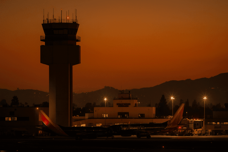 Newsom blasts Trump as Burbank Airport tower goes dark amid government shutdown chaos Newsom blasts Trump as Burbank Airport tower goes dark amid government shutdown chaos