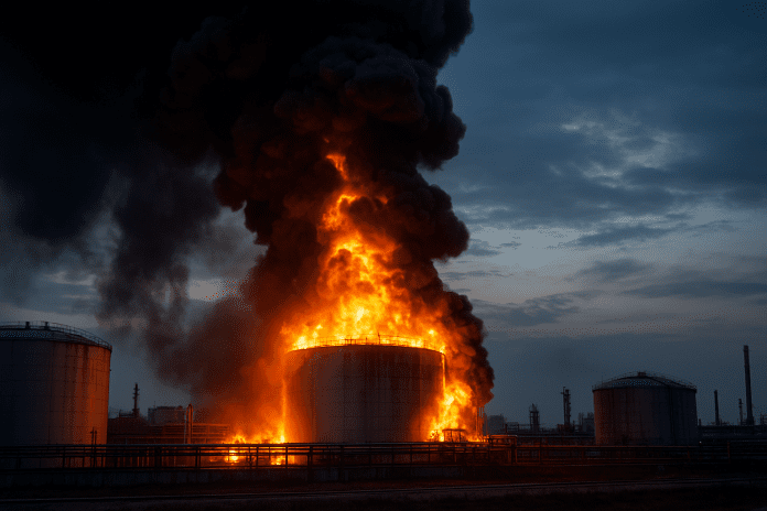 Russia reports major drone wave hitting oil sites as industrial explosions disrupt fuel supply
