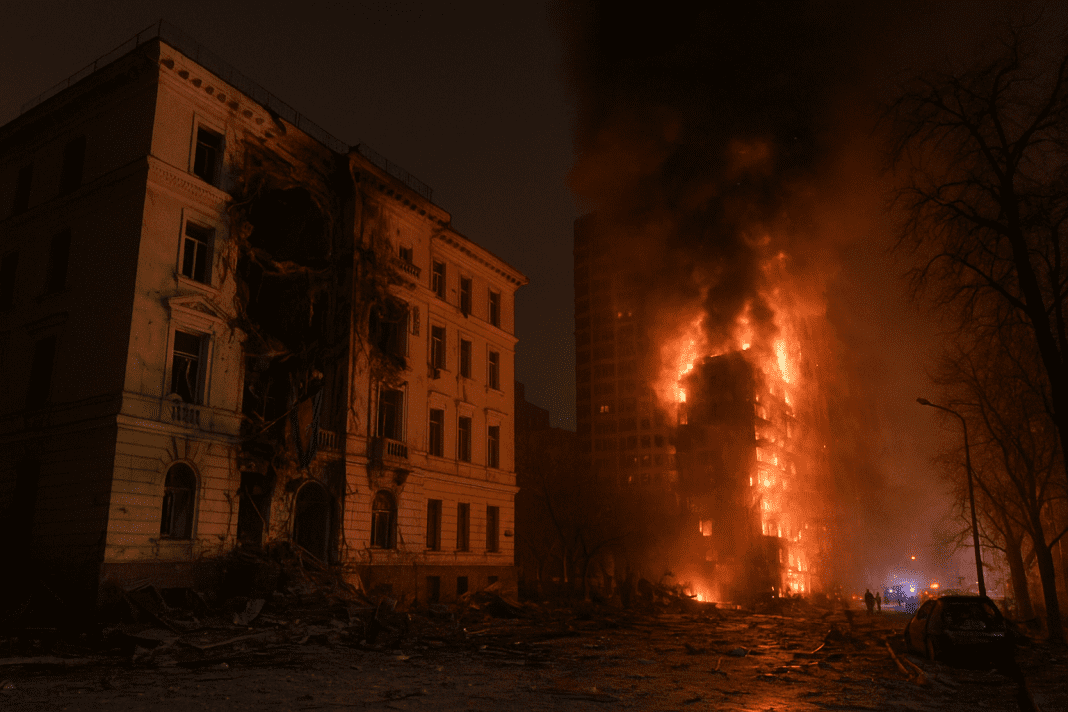 Ukraine authorities report widespread damage as Russia targets Kyiv and impacts Azerbaijani Embassy
