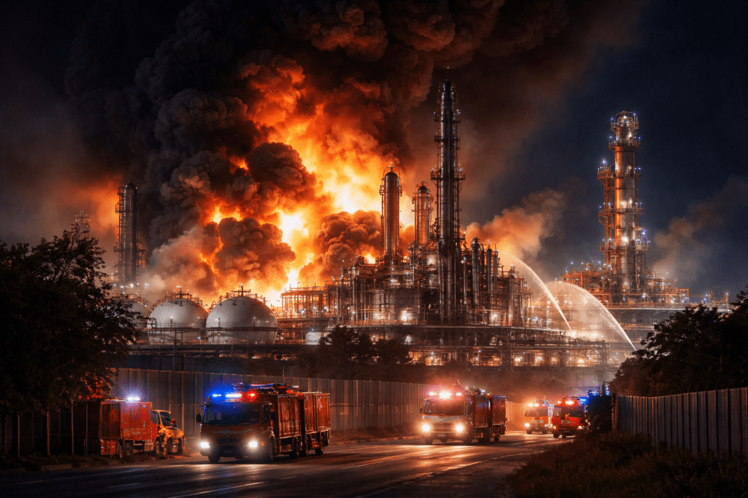 Fire erupts at major chemical plants as drones hit multiple Russian regions overnight