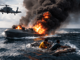 U.S. military strikes semisubmersible carrying drug traffickers and cocaine off South America