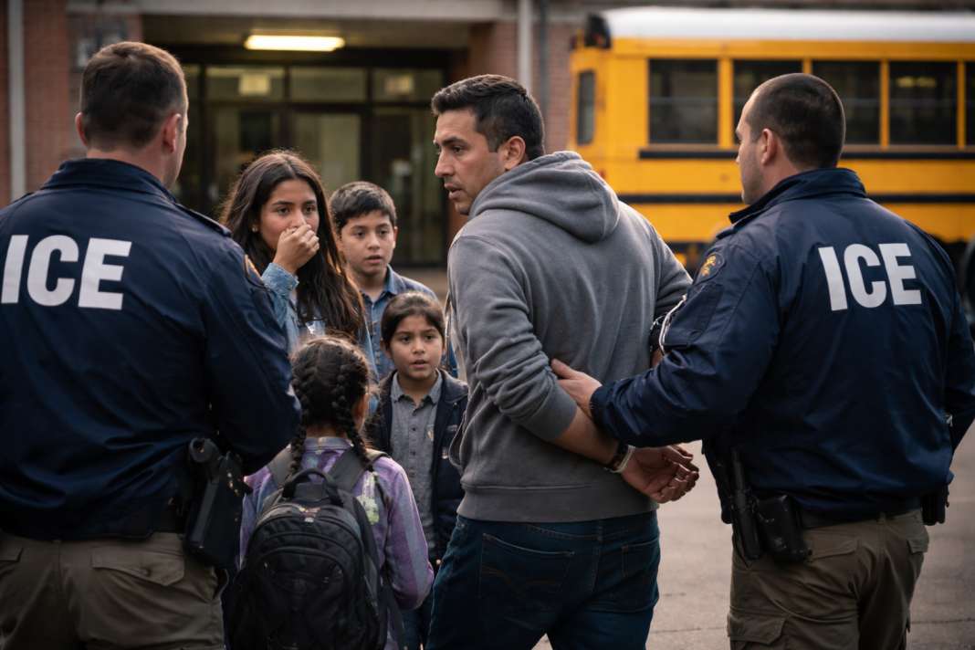 School run turns into handcuffs as ICE detains father of six who lived in U.S. for 34 years