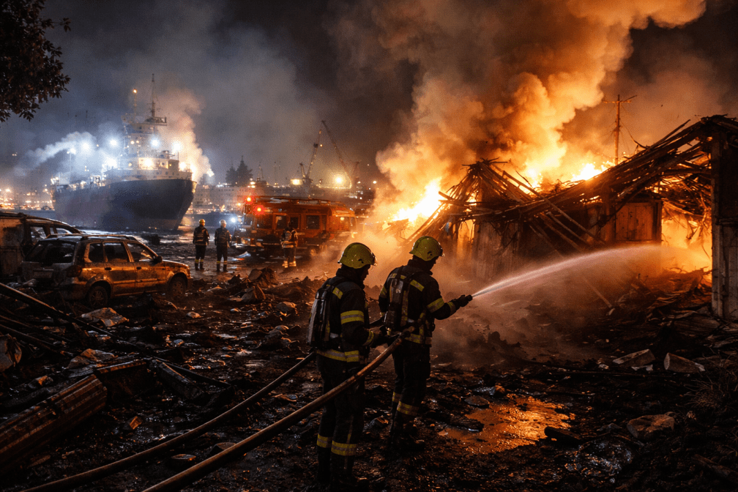 Ukraine drones strike Russia’s Rostov region killing three and damaging homes near port