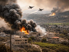 Israeli forces carry out airstrikes near Taybeh as attacks expand from Lebanon to Syria