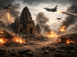 Cambodia reports toxic gas and F-16 strikes hitting temples and villages as border fighting intensifies