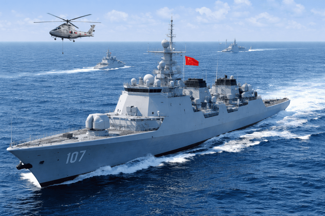 055 destroyer China conducts South China Sea exercises with Type 055 destroyer to test anti-submarine operations