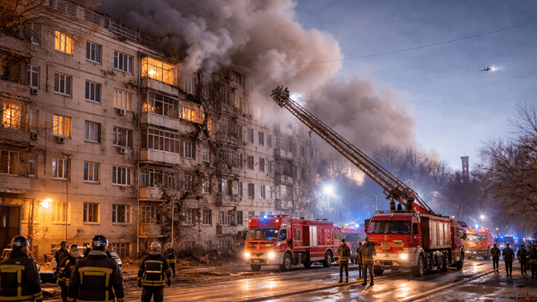 Rostov mayor reports apartment fire while officials cite debris from intercepted Ukrainian drone