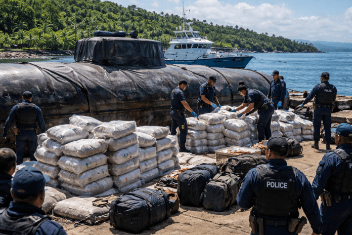 Fiji authorities intercept suspected narco-submarine carrying cocaine bound for Australia