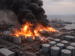 Kyiv reports drone strike hits Black Sea port as emergency crews battle fires