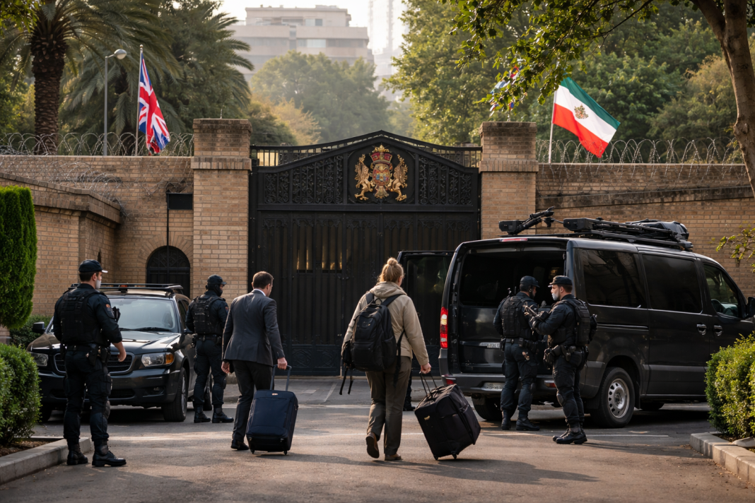 UK moves to withdraw Tehran embassy staff and begins evacuation as Iran security risks rise