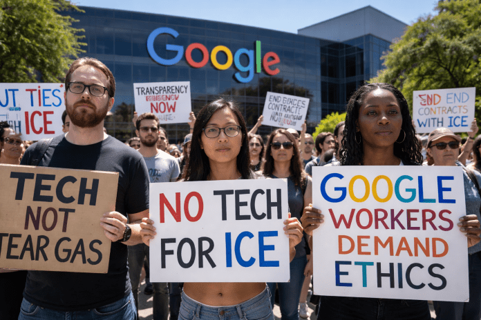 Google employees seek transparency on immigration enforcement ties citing risks to people and trust