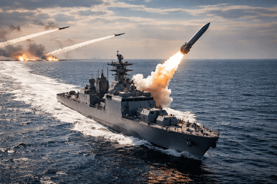 Kim Jong Un oversees missile drills from a new Choe Hyon class destroyer in the West Sea